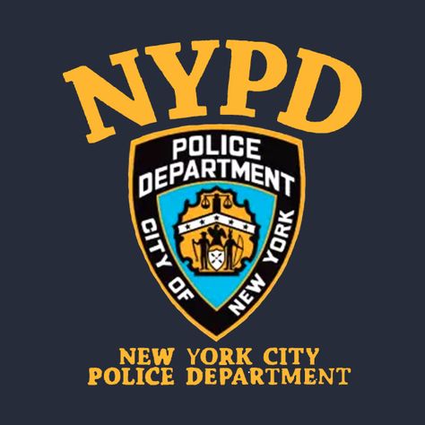 Check out this awesome 'NYPD+color%3A+New+York+City+Police+Department' design on @TeePublic! New York Police Department, Nypd Aesthetic, Police Logo, 1st Responders, Blue Line Police, Military Wallpaper, New York Police, Brooklyn 99, Police Patches