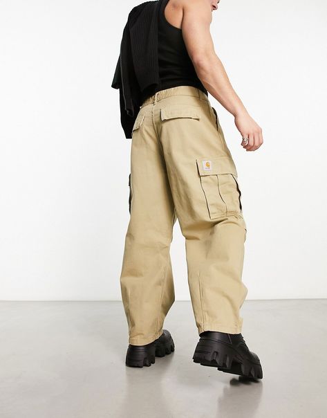 Trousers & Chinos by Carhartt WIP Style refresh: pending Regular rise Belt loops Functional pockets Relaxed fit Korean Street Wear, Carhartt Cargo Pants, Carhartt Cargo, Men Carhartt, Training Pants, Vintage Carhartt, Carhartt Wip, Casual Trousers, Cargo Trousers