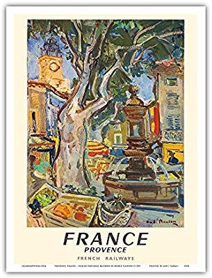 Amazon.com: Provence, France - French National Railways - Market in Aix-en-Provence - Vintage World Travel Poster by André Planson c.1957 - Master Art Print - 9i n x 12in: Posters & Prints #travel #wallart #walldecor #vintagetravelposter #affiliate French Poster, Art Print Display, Island Art, Provence France, Art Masters, Vintage Travel Posters, French Art, Vintage Poster, Giclee Art Print