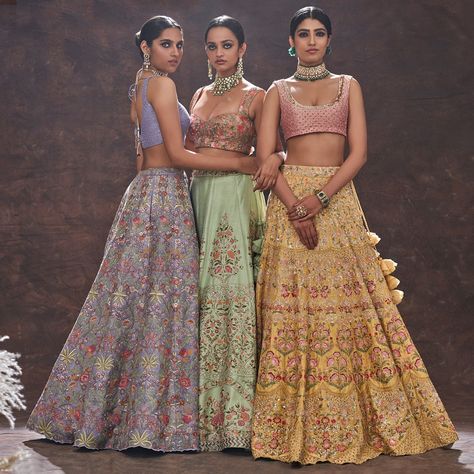 “Rhapsody Of Spring” Shyamal & Bhumika Launch Summer Couture 2020 | Weddingplz Spring Indian Wedding, Shyamal And Bhumika Lehenga, Indian Lehangas, Summer Couture, Shyamal And Bhumika, Raw Silk Lehenga, Nikkah Dress, Lehnga Dress, Indian Wedding Photography Poses