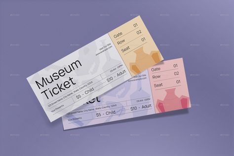 Gray Minimalist Museum Ticket Minimalist Museum, Museum Ticket, Museum Branding, Gray Minimalist, Museum Tickets, Type Art, Museum Poster, Cultural Centre, Ticket Template