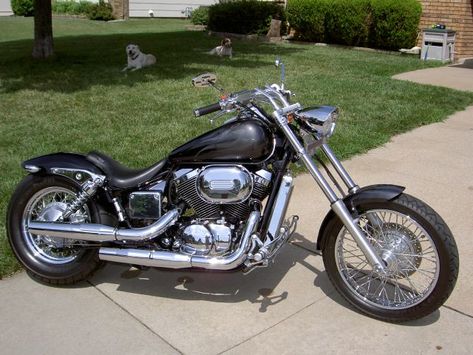 2002 Honda Shadow Spirit 750 by grimmdog | www.CruiserCustom… | Flickr Honda Shadow Spirit 750, Shadow Spirit, Cool Motorcycle Helmets, Custom Choppers, Honda Shadow, Garage Art, Honda Motorcycles, Cool Motorcycles, Biker Chick