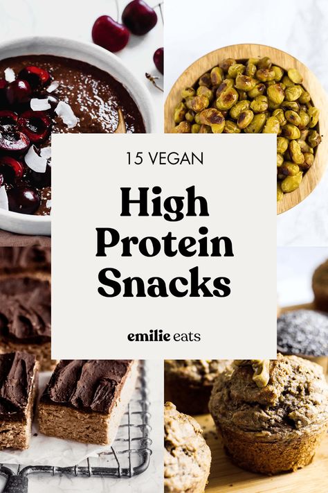 Stay fuller for longer these well-balanced high protein vegan snacks. These vegan snack ideas are easy to make and perfect for meal prep! Vegan Snacks To Buy, High Protein Snack Ideas, Protein Snack Ideas, High Protein Vegan Snacks, Vegan Protein Snacks, Vegan High Protein, Snacks To Buy, Vegan Protein Recipes, High Protein Snack