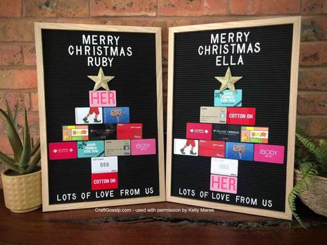 When I came across this amazing gift card idea by Kelly Maree, I knew I had to share it with you. Such a fun way to give gift cards and easy too. You don’t actually need any crafting skills for … Read More ... #christmas #money #giftideas Gift Card Tree Ideas Diy, Gift Card Tree, Gift Card Ideas, Gift Card Presentation, Amazing Christmas Gifts, Blow Dry Short Hair, Teenager Gifts, Beautiful Christmas Decorations, Christmas Gift Card