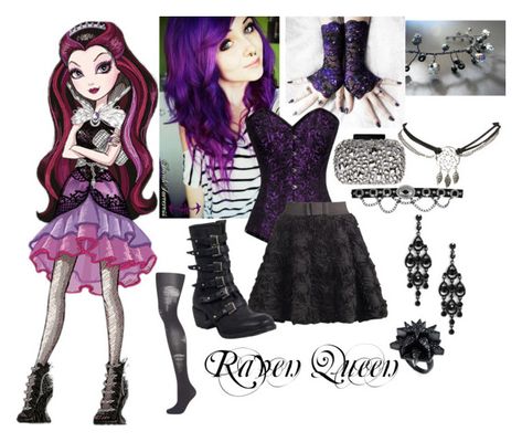 Raven Ever After High Costume, Ever After High Outfit Ideas, Ever After High Outfits Inspiration, Ever After High Costumes, Ever After High Inspired Outfits, Ever After High Outfits, Draculaura Halloween Costume, Monster High Costume, Cute Couples Costumes