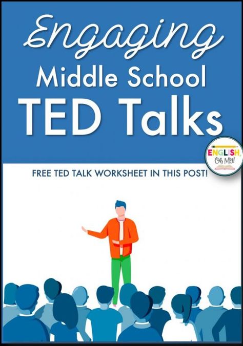 Ted Talks For Kids, Middle School Counselor, Middle School Ela Classroom, Middle School Libraries, Middle School Counseling, Middle School Activities, Leadership Activities, 7th Grade Ela, Middle School Lessons