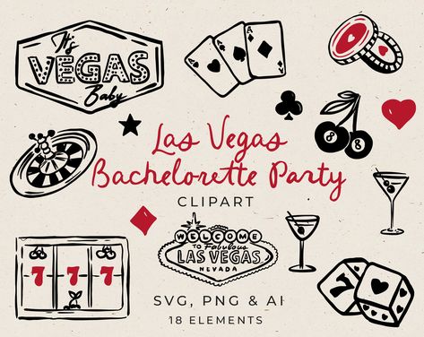 Playing Cards Doodle, Vegas Doodles, Casino Clipart, Las Vegas Illustration, Vegas Bachelorette Party Themes, Vegas Illustration, Casino Bachelorette Party, Party Doodles, Bachelorette Party Invites