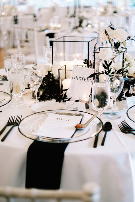 Black And White Wedding With A Pop Of Colour, Summer Wedding Black And White, Black And White Wedding Astethic, Black And White Aesthetic Wedding Reception, Black And White Lesbian Wedding, Comic Wedding, Classic Car Wedding, Beetlejuice Wedding, White Dance Floor