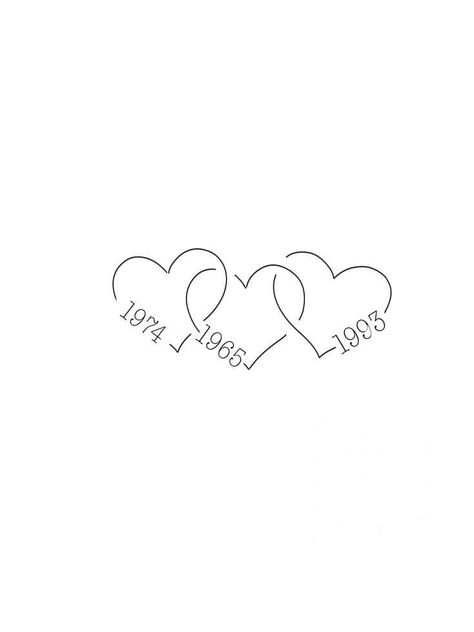 Girly Family Tattoos, Line Tattoo Cover Up, Heart Date Tattoo, Family Tattoo Stencil, Abc Tattoo, Love Heart Tattoo Designs, Family Tattoo Ideas For Women, Loved Ones Tattoos, Tattoos For Family