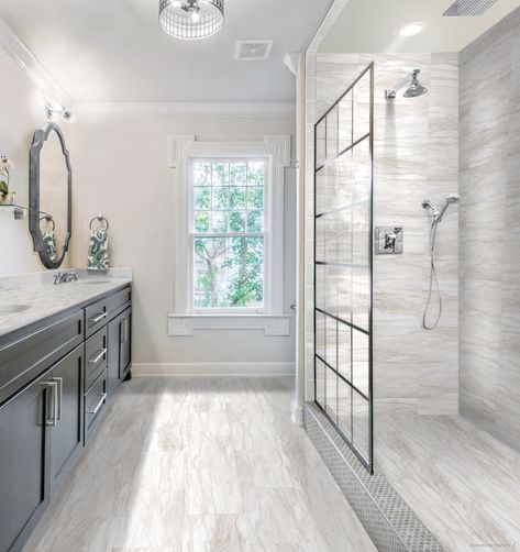 Coverage is 15.6 SQ-FT per box Walk In Showers With White Bathroom Furniture, Bathroom Remodel Plans, Dal Tile, Full Bathroom Remodel, Large Bathroom, Bathroom Redesign, Master Bath Remodel, Bathroom Remodel Designs, Bathroom Remodel Shower