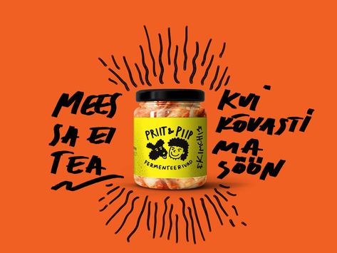 Priit&Piip kimchi on Behance Kimchi Packaging Design, Kimchi Logo, Sauce Packaging, Pickled Veggies, Food Graphic Design, Food Projects, Food Packaging Design, Packing Design, Packaging Labels Design