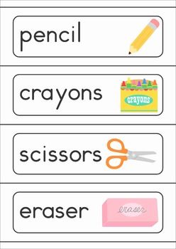 Word Wall - School Words {64 words} FREE School Words, Personal Word Wall, Craft Labels, Esl Classroom, Word Walls, Write The Room, Supply Labels, Classroom Organisation, Classroom Labels