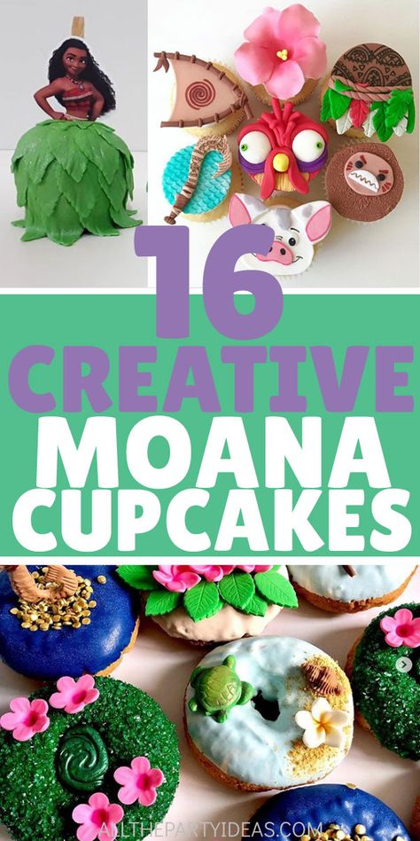 Buttercream Frosting Designs, Moana Cake Ideas, Cupcakes For Kids Birthday, Moana Cupcakes, Moana Birthday Party Cake, Diy Disney Princess, Frosting Designs, Moana Cupcake, Cupcakes For Kids