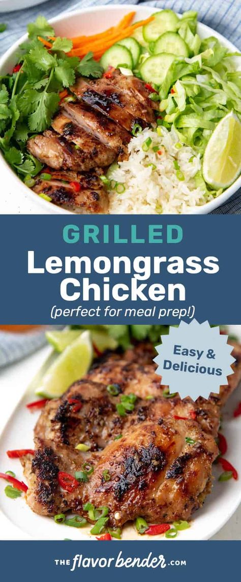 Lemongrass Chicken Vietnamese, Grilled Lemongrass Chicken, Vietnamese Lemongrass Chicken, Lemongrass Chicken Recipe, Lemon Grass Chicken, Lemongrass Recipes, Vietnamese Recipe, Lemongrass Chicken, Chicken Bowls