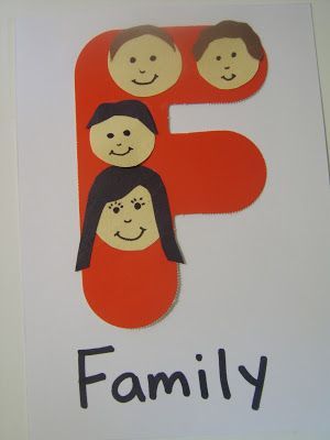 Letter F FUN for Thanksgiving, and talking about families- would make a great family project F Craft, Family Crafts Preschool, F Is For Family, Preschool Family Theme, Letter F Craft, Preschool Letter Crafts, Preschool Family, Abc Crafts, The Letter F