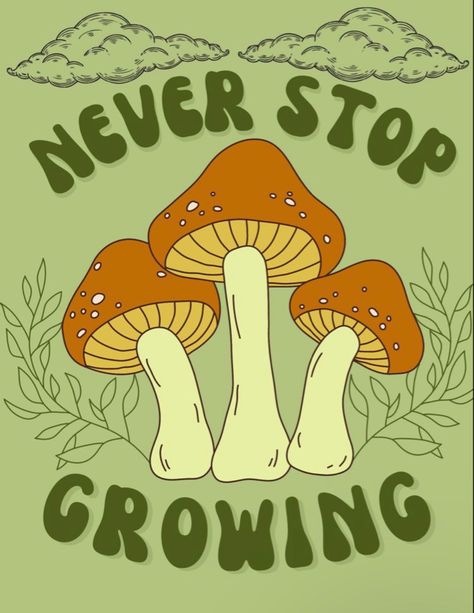 Aesthetic Posters Mushrooms, Mushroom Aesthetic Poster, Mushroom Poster Prints, Green Mushrooms Aesthetic, Mushroom Posters Aesthetic, Frog Poster Aesthetic, Earthy Mushroom Aesthetic, Mushroom Poster Design, Quotes With Mushrooms