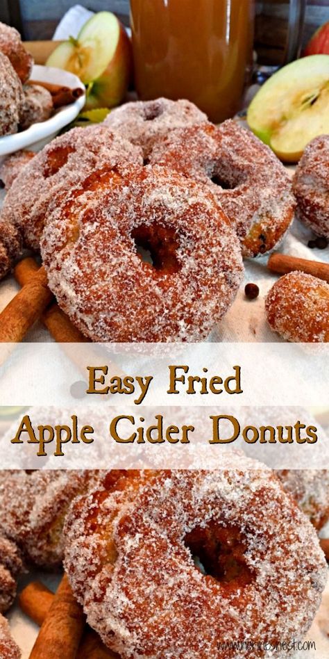 Fried Cider Donuts Recipe, Deep Fried Apple Cider Donuts Recipe, Apple Donuts Recipe Fried, Apple Cider Sour Cream Donuts Recipe, Homemade Cider Donuts Recipe, Apple Cider Doughnuts Fried, Vermont Apple Cider Donuts Recipe, Fried Apple Cider Donut Holes, Apple Cider Donuts Recipe Sourdough