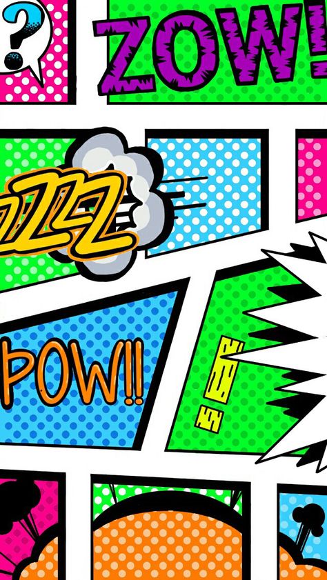 Fondo de pantalla historieta. POW!.- Graffiti Doodles, Pop Art Comic, K Wallpaper, Pop Art Design, Pop Art Wallpaper, Locked Wallpaper, Arte Pop, Cool Backgrounds, Cellphone Wallpaper