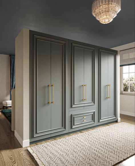 Classical Wardrobe, Retro Closet, Modern Wardrobe Design, Vintage Armoire, Bedroom Built In Wardrobe, Wardrobe Interior, Modern Apartments, Closet Design Layout, Big Bedrooms