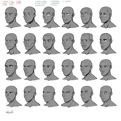 Practicing male face variations again. This turned out to be more fun than I expected. I probably wouldn’t cast all of these faces for a… Face Shapes Drawing, Drawing Face Shapes, Male Face Shapes, Male Face Drawing, Face Shapes Guide, Face Drawing Reference, Character Sheets, Face Sketch, Small Drawings