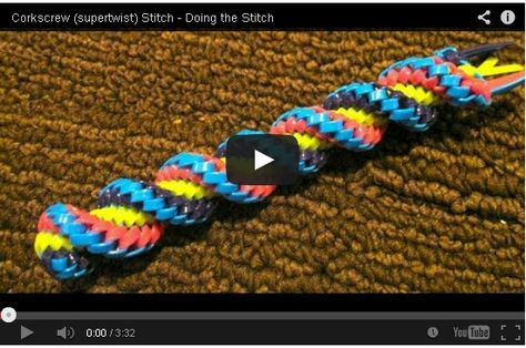 Laneyards: The Corkscrew (Supertwist) Stitch Gimp Patterns, Making Lanyards, Plastic Lace Crafts, Lanyard Crafts, Paracord Projects Diy, Diy Lanyard, Plastic Lace, Duct Tape Crafts, Bracelet Keychains