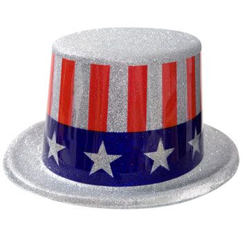 4th of July Glitter Hat 4th Of July Celebration, Top Hats, Patriotic Holidays, Her Majesty The Queen, Floral Supplies, Party Tops, Party Planner, Perfect Party, Top Hat