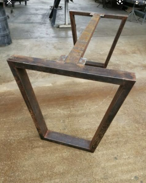 Meja Industrial, Metal Table Frame, Diy Esstisch, Welded Furniture, Reclaimed Wood Dining Table, Diy Dining Table, Industrial Dining Table, Diy Dining, Metal Table Base