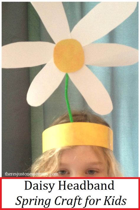 Daisy headband craft, fun spring craft for kids #springcraft #kidscrafts #daisy Daisy Head Mayzie, Daisy Head, Dr Seuss Crafts, Seuss Crafts, Spring Headband, Daisy Headband, Girl Scout Daisy, Headband Crafts, Spring Craft