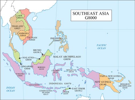 LC G Schedule Map 32: Southeast Asia – Western Association of Map Libraries Timog Silangang Asya Map, South East Asia Map, Southeast Asia Map, Map Of Southeast Asia, Ppt Slides, Physical Map, Asia Map, Atlas Map, East Timor