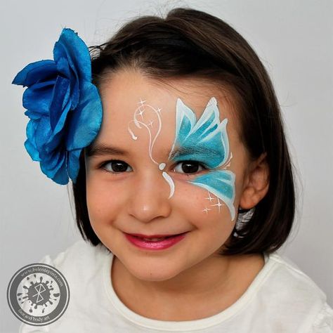 Face Painting Among Us, Kids Face Painting Easy, Face Paint Party, Easy Face Painting Designs, Fairy Face Paint, Adult Face Painting, Butterfly Face Paint, Eye Butterfly, Girl Face Painting