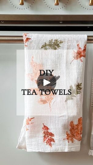 4.7K views · 954 reactions | How fun are these adorable Fall and Halloween tea towels?! 🍂🎃 If you’re into DIY projects and want to add a touch of autumn to your kitchen, then this project is for you! (It’s also CRAZY inexpensive and would make an adorable hostess gift for the season! All the materials needed are l!nked in my LTK IN MY B!0! 😘
.
.
.
 #FallDIY #HalloweenCrafts #TeaTowelDesign #StampingTechnique #AutumnCrafts #LeafStamping #OrangeStamping #CraftingFun #HandmadeHome #FallDecor #HalloweenDecor #CraftingCommunity #DIYProjects #HomeDecor #CraftTutorial #SeasonalCrafts #AutumnVibes #CraftingInspiration #FallStyle #HalloweenProjects #CraftWithMe #DIYDesign #HandmadeWithLove #CreativeDIY #CraftAddict #FallFavorites #DIY | Ana Ochoa | Sunrise Valley Farm Co. | Chris Richter · Wilde Tea Towel Crafts Projects, Thanksgiving Tea Towels, Tea Towels Crafts, Fall Hostess Gifts, Kitchen Towels Diy, Craft Nights, Thanksgiving Kitchen Towels, Tea Towels Diy, Autumn Tea