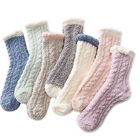 Cute fuzzy socks make the perfect fuzzy socks Christmas gift ideas! Whether you're looking for the perfect cheap gifts for friends, or stocking gift ideas, these warm socks won't go to waste. Fleece Socks, Fluffy Socks, Comfy Socks, Stylish Socks, Soft Slippers, Sock Packs, Fuzzy Slippers, Fuzzy Socks, Warm Slippers