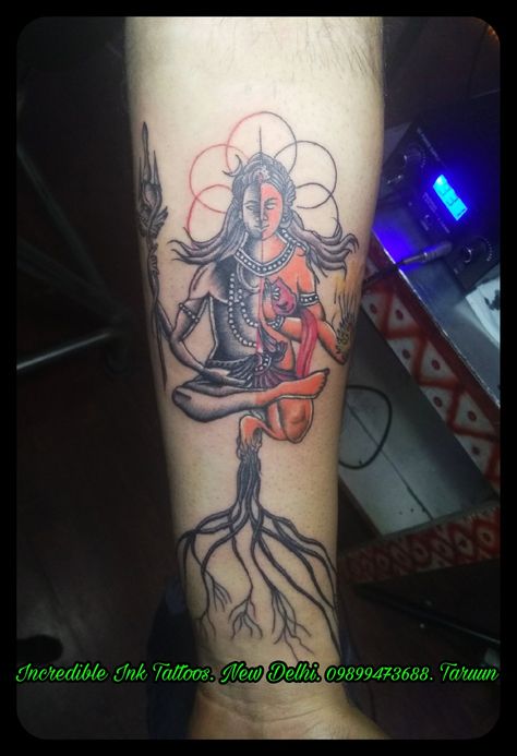 #ardhanarishvara #Tattoo Ardhanarishvara Tattoo #Lord #Shiva #Tattoo  #Call #Whatsapp #09899473688 Ardhanarishvara Tattoo, Shakti Tattoo Design, Shiva Shakti Tattoo, Shiv Shakti Tattoo, Tattoo Lord Shiva, Hanumanji Tattoo, Ardhanarishvara Shiva Shakti, Shakti Tattoo, Lord Shiva Tattoo