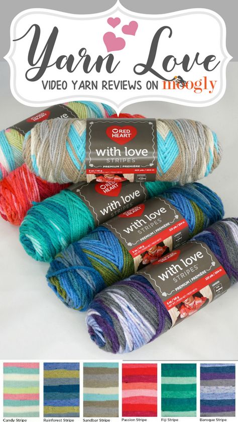 Red Heart Yarn Colors Chart, Red Heart Unforgettable Yarn Patterns, Red Heart Americana Yarn Pattern, Red Heart Retro Stripes Yarn, Pooling Crochet, Red Heart Yarn Colors, Crochet Yarns, 100 Crochet Stitches, Color Coordination