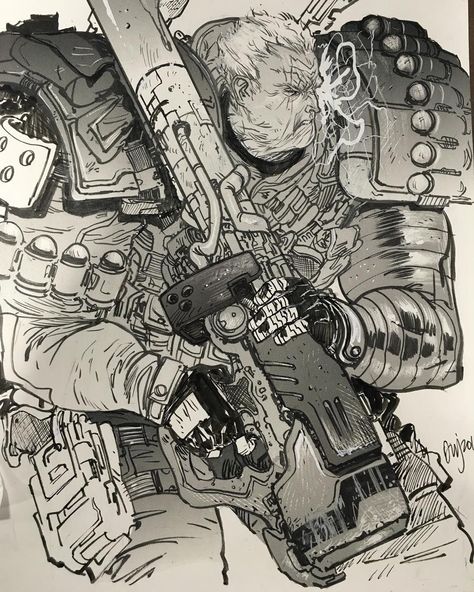 Daniel Warren Johnson, Inking Drawing, Arte Cyberpunk, Cyberpunk Art, Comic Book Artists, Comic Illustration, Comic Styles, Xmen, Comic Artist