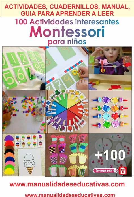 MÉTODO MONTESSORI: ACTIVIDADES, CUADERNILLOS, MANUAL, GUIA PARA APRENDER A LEER. Archivo completo en PDF. Acceder enlace para descargar desde la web. ✅https://www.manualidadeseducativas.com/uncategorized/actividades-del-metodo-montessori/ Teaching Portfolio, Montessori Ideas, Maria Montessori, Ideas Para, Montessori