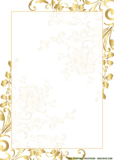 Download Now (FREE Printable) - Gold Lace Invitation Templates For Any Occasions #free #freeinvitation2019 #birthday #disney #invitations #invitationtemplates Invitation Background Yellow, Gold Invitation Template, Non Traditional Wedding Ring, Yellow Wedding Invitations, Wedding Borders, Lace Invitations, Wedding Invitation Background, Free Printable Birthday Invitations, Disney Invitations