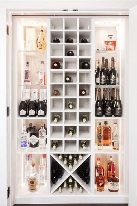 Liquor Storage, Diy Pantry Organization, Closet Pantry, Wine Closet, Small Kitchen Storage, California Closets, Diy Pantry, Shop Storage, Custom Closets