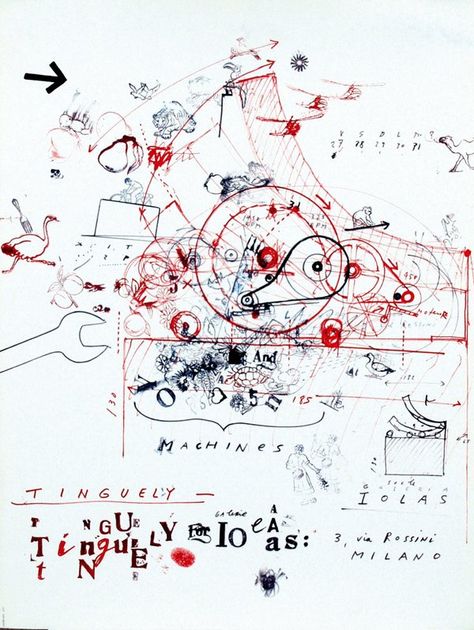 Jean Tinguely, Rube Goldberg, Jean Arp, Drawing Machine, Exhibition Posters, Kinetic Art, Kinetic Sculpture, Diagram Architecture, Gcse Art