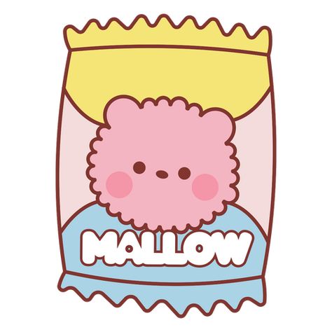 Cute marshmallow kawaii PNG Design Kawaii Marshmallow Drawing, Marshmallow Kawaii, Marshmallow Design, Kawaii Png, Cute Marshmallows, Vector Character Design, Vintage Elements, Free Background, Sketchbook Ideas