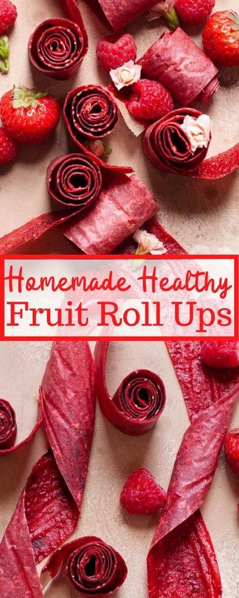 Healthy Fruit Roll Ups, Fruit Roll Ups Homemade, Homemade Gummies, Fruit Leather Recipe, Fruit Strips, Healthy Fruit Snacks, Biscuits Recipes, Healthier Snacks, Fruit Recipes Healthy