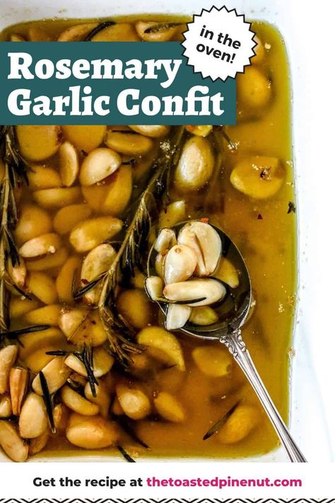 Confit Recipes, Cottagecore Recipes, Garlic Confit, Healthy Baked Chicken, Rosemary Garlic, Chili Recipe Easy, Salad Sauce, Healthy Cookie Recipes, Easy Oven