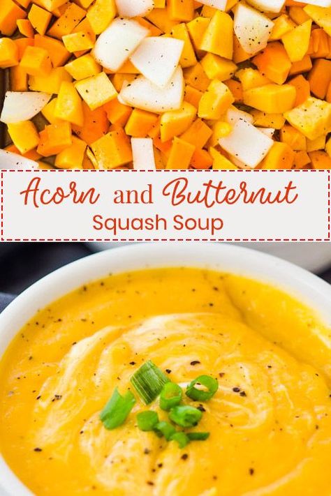 Soup Squash, Zucchini Dishes, Acorn Squash Soup, Easy Healthy Soup, Homestead Recipes, Vegeterian Recipes, Acorn Squash Recipes, Squash Soup Recipe, Butternut Squash Recipes