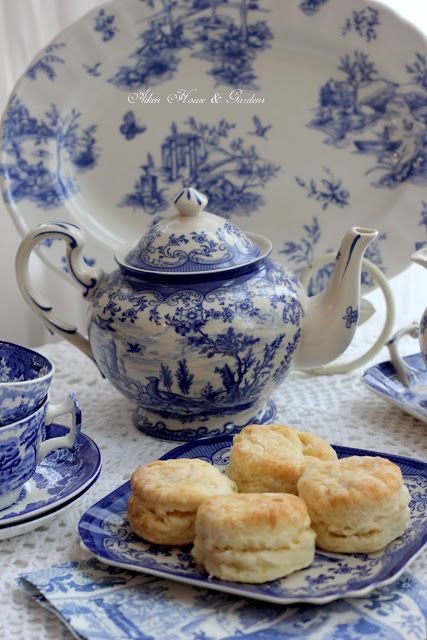 Hello everyone,     I think some of you know that I have   a' thing 'for transferware of any   color but  blue and white is defini... Toile Decor, English Afternoon Tea, Blue White Decor, China Dishes, White Dishes, Blue And White China, Ceramic Tableware, Blue China, White Decor