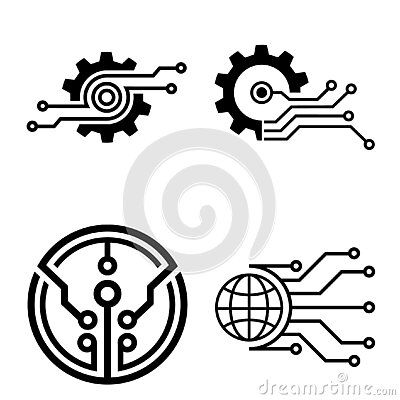 Tech Symbols Logo, Information Technology Drawing, Science Technology And Society Poster, Data Science Logo, Tech Symbols, Oscar Logo, Engineering Symbols, Welding Logo, Big Donuts