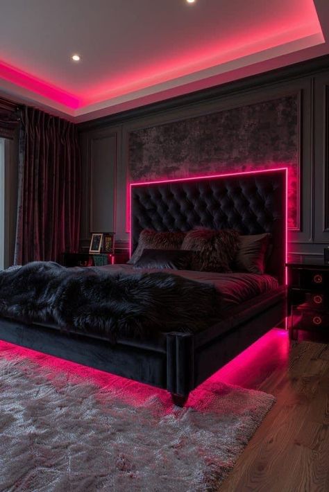 Baddie Bedroom, Baddie Bedroom Ideas, Baddie Room, Luxury Room Bedroom, Dream Apartment Decor, Dark Home Decor, Future Apartment Decor, Luxury Rooms, Apartment Decor Inspiration