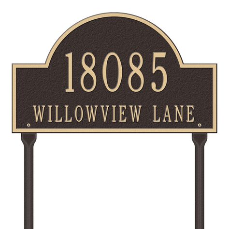 Whitehall 15-in Aged Bronze House Number Copper House, Home Exteriors, House Letters, Arch Shape, Address Plaque, Bronze Gold, Letter Sign, Wood Plaques, Address Sign