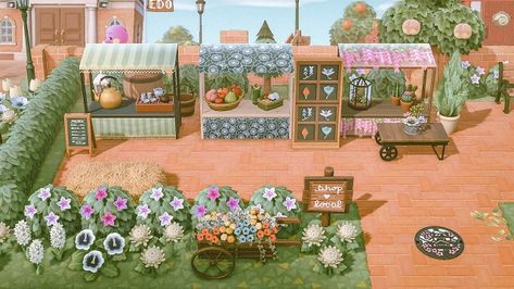 Animal Crossing Farmers Market, Animal Crossing Market, Cottagecore Animal Crossing, Acnh Cottagecore, Animal Crossing 3ds, Ac New Leaf, Animal Crossing Funny, Animal Crossing Guide, Animal Crossing Qr Codes Clothes