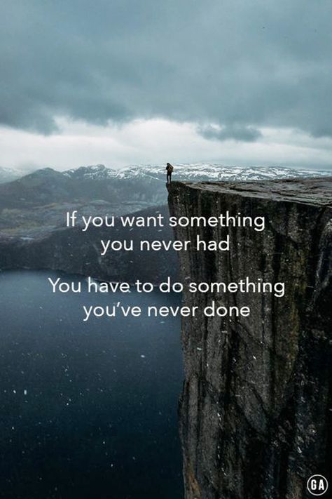 [QUOTE] "If you want something you've never had, then you need to do something you've never done." Ge Aldrig Upp, Motivație Fitness, Inspirerende Ord, Good Quotes, Great Inspirational Quotes, Motiverende Quotes, Trening Fitness, Dream Quotes, A Quote