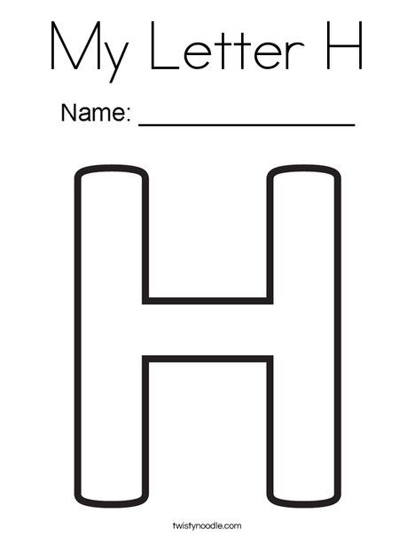 My Letter H Coloring Page - Twisty Noodle Letter H Activities For Preschool Crafts, Letter H Worksheets Kindergarten, Letter H Crafts For Preschoolers Free Printable, Letter H For Preschoolers, Letter H Activities For Toddlers, Letter H Free Printable, Letter H Crafts For Toddlers, My Name Starts With The Letter Free, H Is For